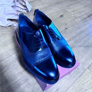 WANT Les Essentiels Navy Oxford Shoes